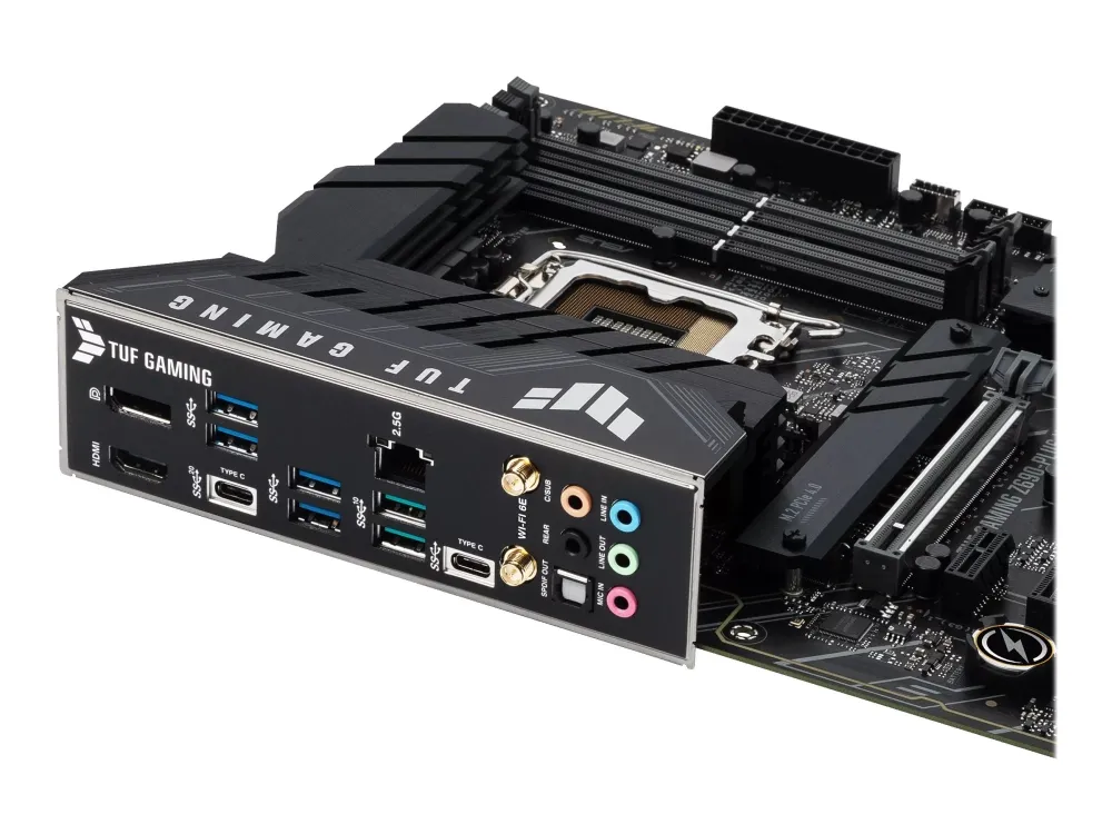 [OUTLET] - ASUS TUF GAMING Z690-PLUS WIFI - Bundkort - ATX - LGA1700 sokkel - Z690 Chipset - USB-C Gen1, USB 3.2 Gen 1, USB 3.2 Gen 2, USB-C Gen 2x2 - 2.5 Gigabit LAN, Wi-Fi 6, Bluetooth - onboard grafik (CPU påkrævet) - HD Audio (8-kanaler)