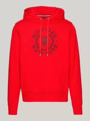 Moletom com capuz oversized com logo Crest