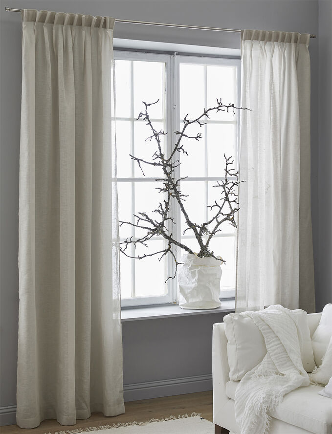 Himla Dalsland Curtain with heading tape Oatmeal