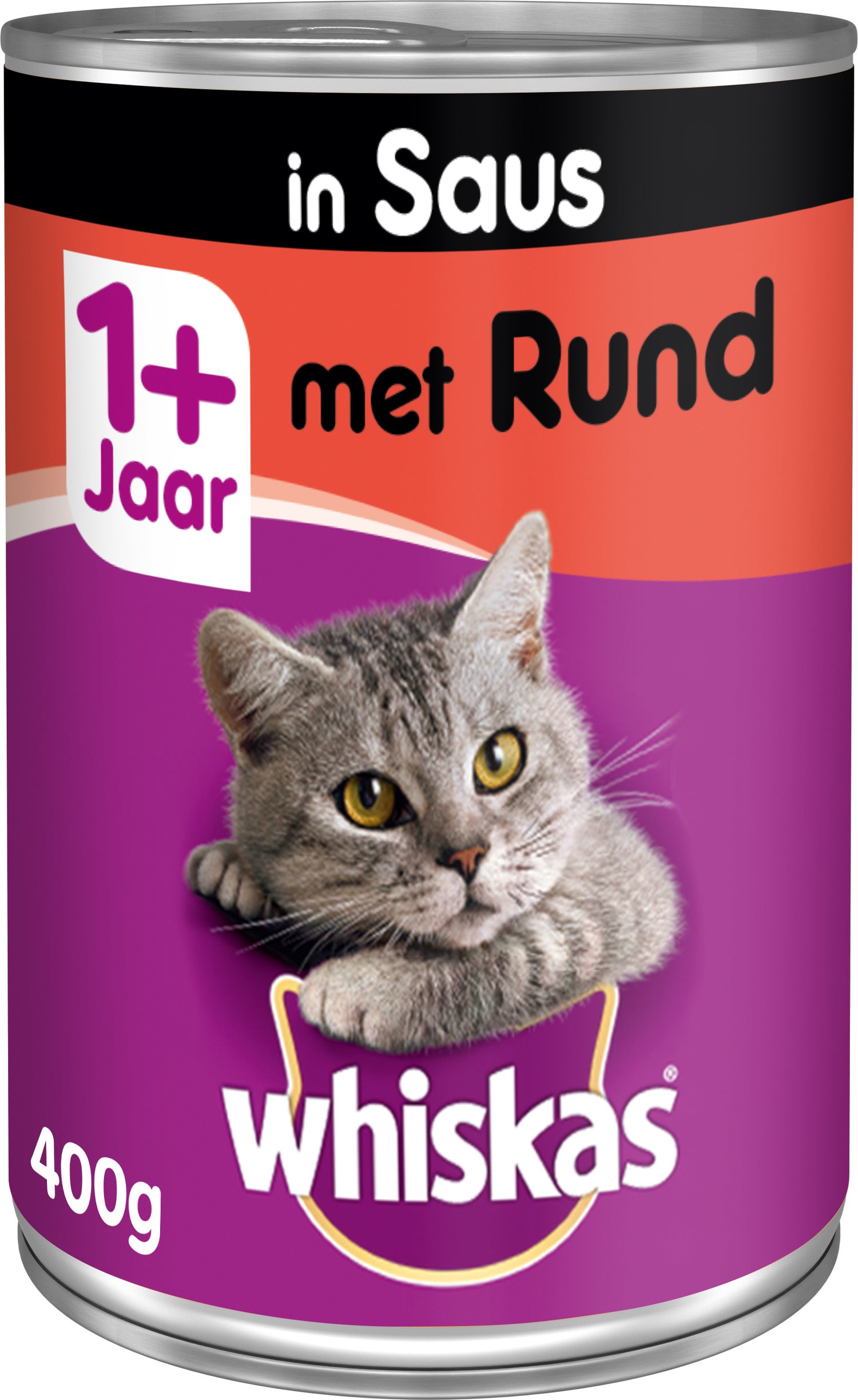 Whiskas Blik Adult Saus Met Rund 400 g