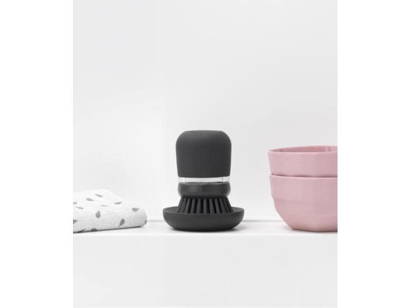 Brabantia Spülbürste mit Seifenspender Dunkelgrau Spülbürste mit integriertem Seifenspender Sink Side