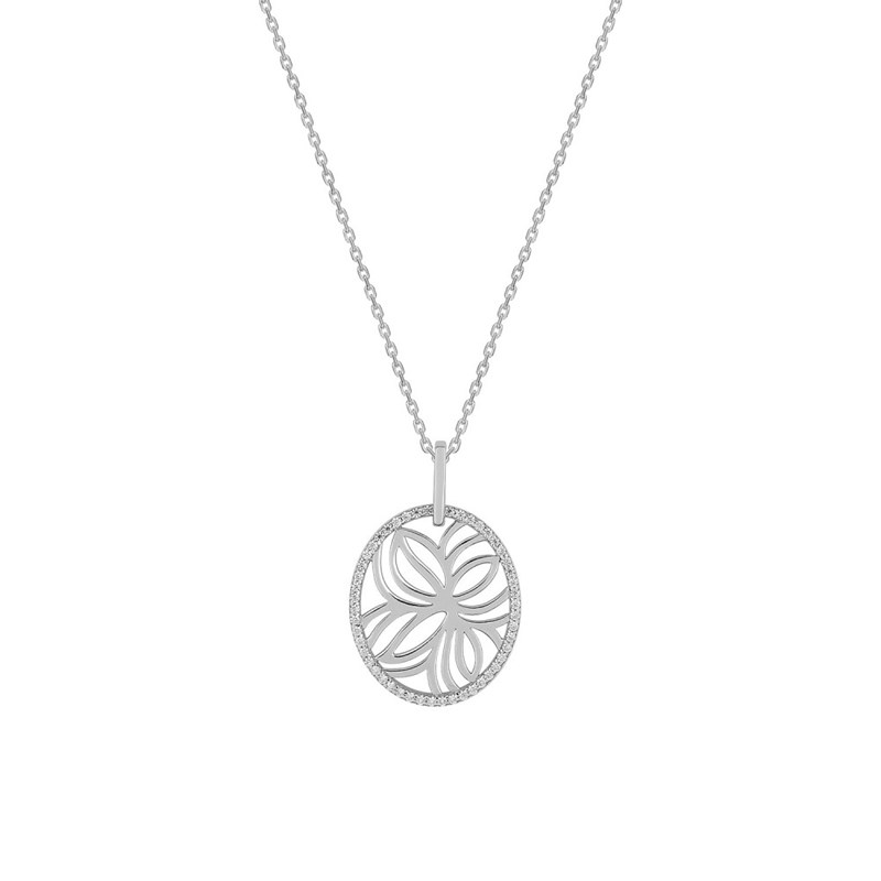 Collier Femme - Oxyde de zirconium - Argent 925 - Longueur : 42 cm