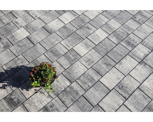 Rechthoekige straatsteen iWay Modern wit-zwart 30 x 20 x 6 cm
