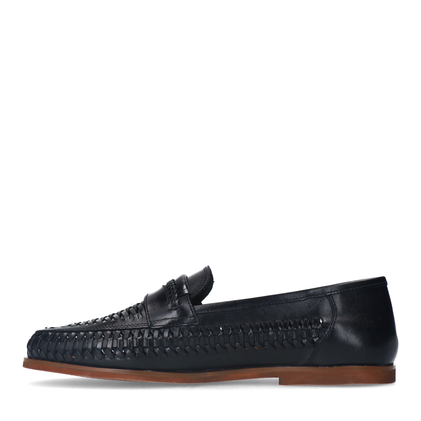 Zwarte leren loafers