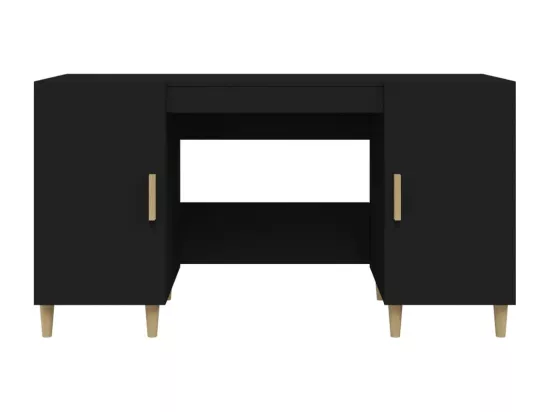 Bureau Noir 140x50x75 cm Bois d'ingénierie