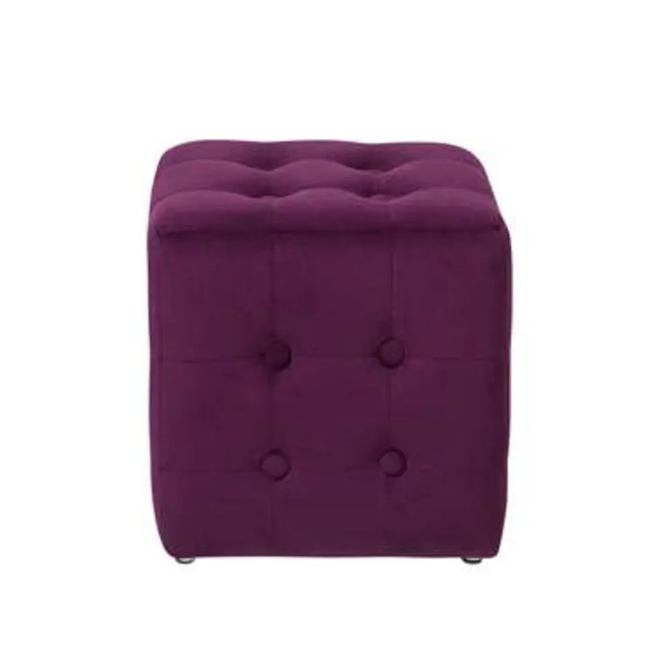 WISCONSIN - Poef - Paars - 36 cm - Fluweel