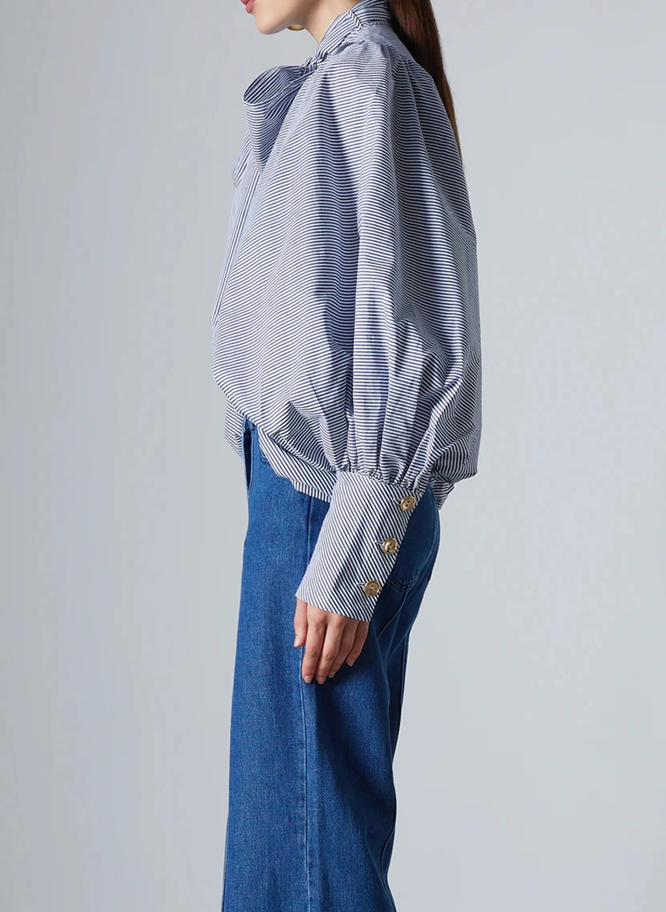 CELESTE - Chemise ample en coton | Bleu