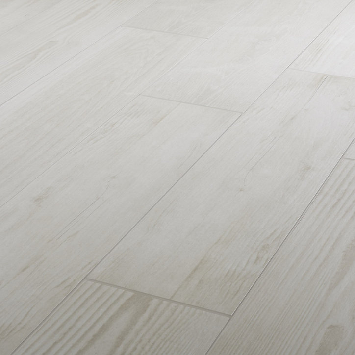 Carrelage extérieur Pinewood blanc 20 x 80 cm