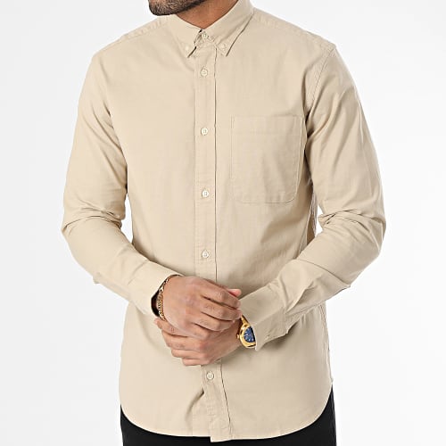 Chemise Manches Longues Brook Oxford Sable