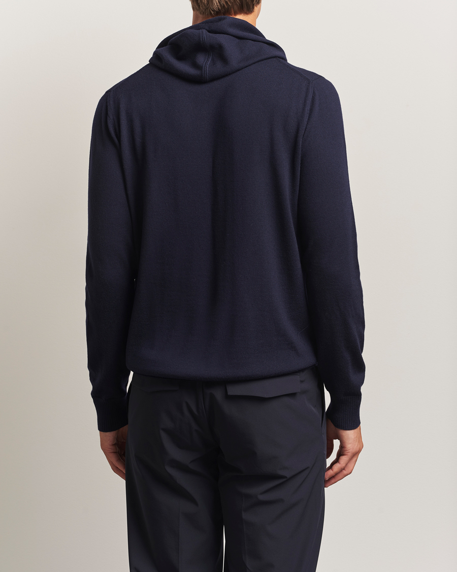 J.Lindeberg Karl Merino Hoodie Navy