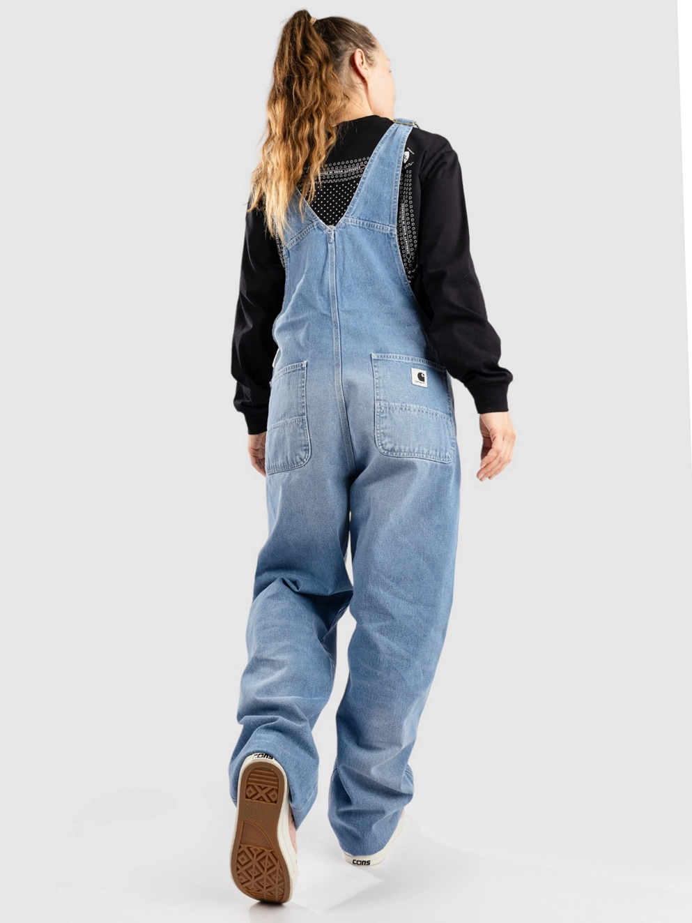 Carhartt WIP Bib Overall Straight Denim Dungarees blue light true washed