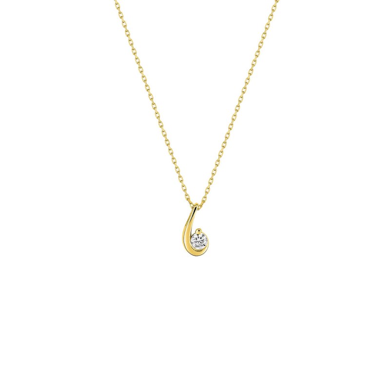 Collier Femme - Oxyde de zirconium - Or 18 Carats - Longueur : 42 cm
