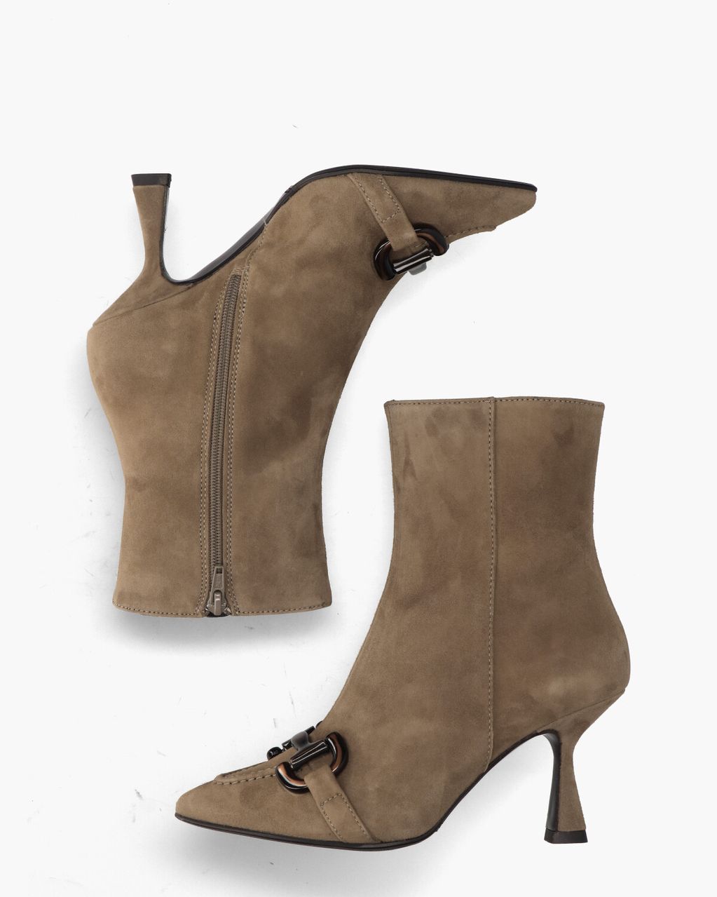 Marian Ante Taupe Dames Enkelboots