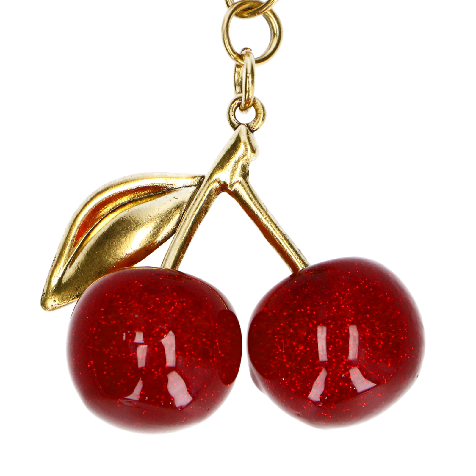 Gouden cherry bag charm