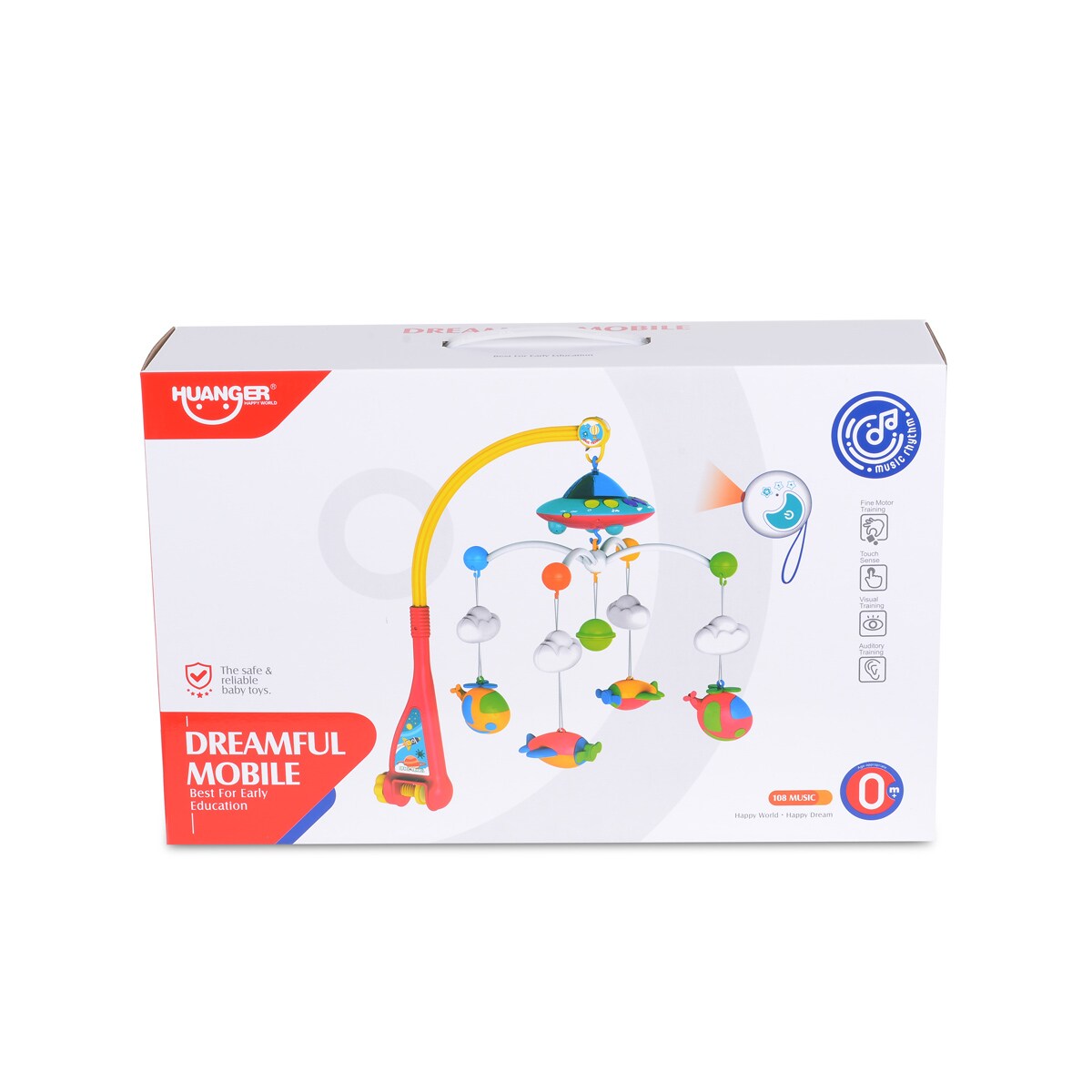 Moni Musikmobile Space Dreamer 777-9, drehbares Mobile mit Musik und Licht
