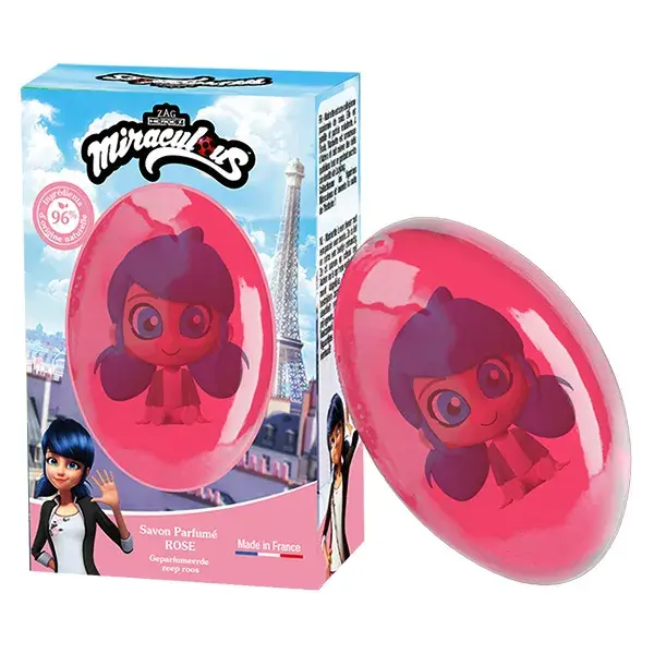 Le Comptoir Du Bain & Miraculous Sabonete Sólido Rosa Marinette Estatueta 75g