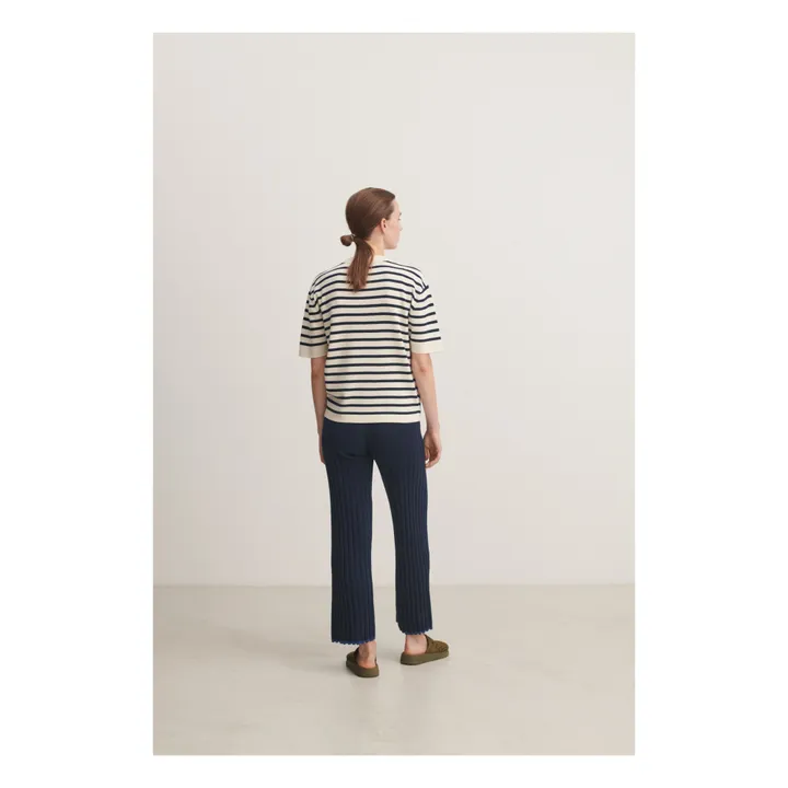 FUB T-shirt Rayé  - Collection Femme | Bleu marine - Ecru