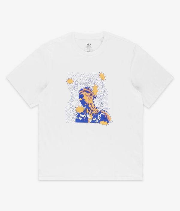 adidas DRE T-Shirt (white team royal blue hazy orang)