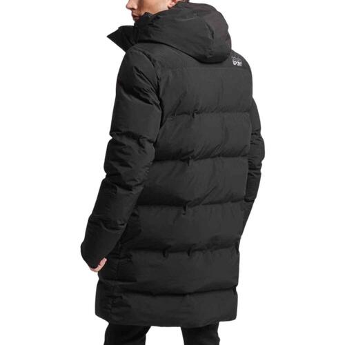 Superdry - HOODED LONGLINE PADDED JACKET Negro