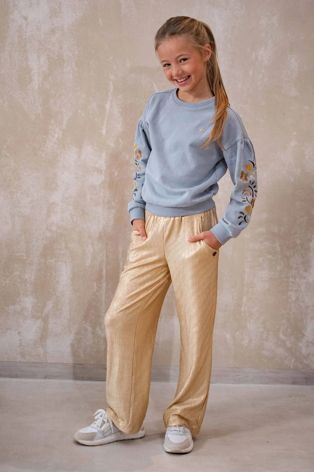 Like Flo loose casual broek goud