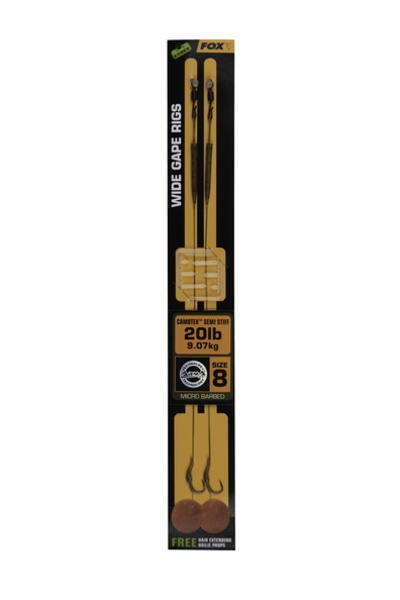 Montages Fox Edges Wide Gape Camotex Semi Stiff Rig