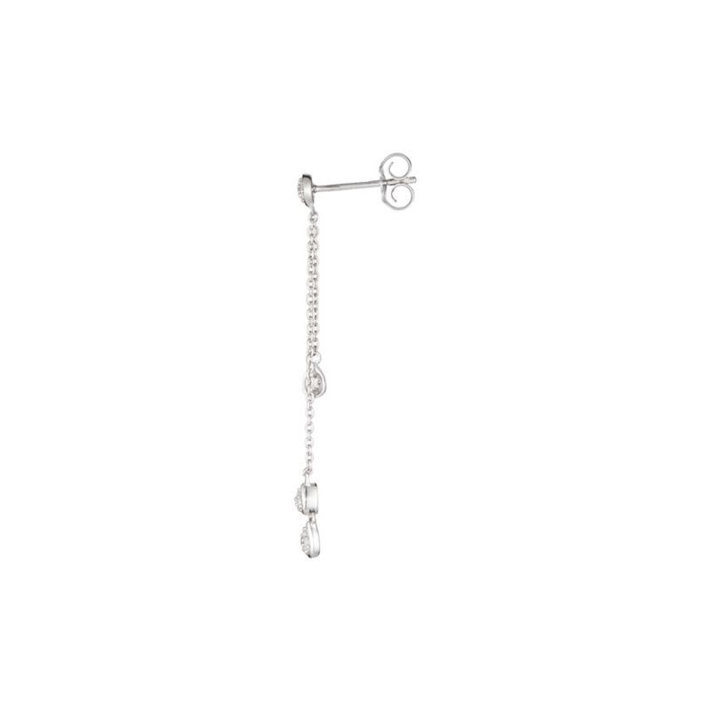 Boucles d'oreilles Or Blanc et Diamant