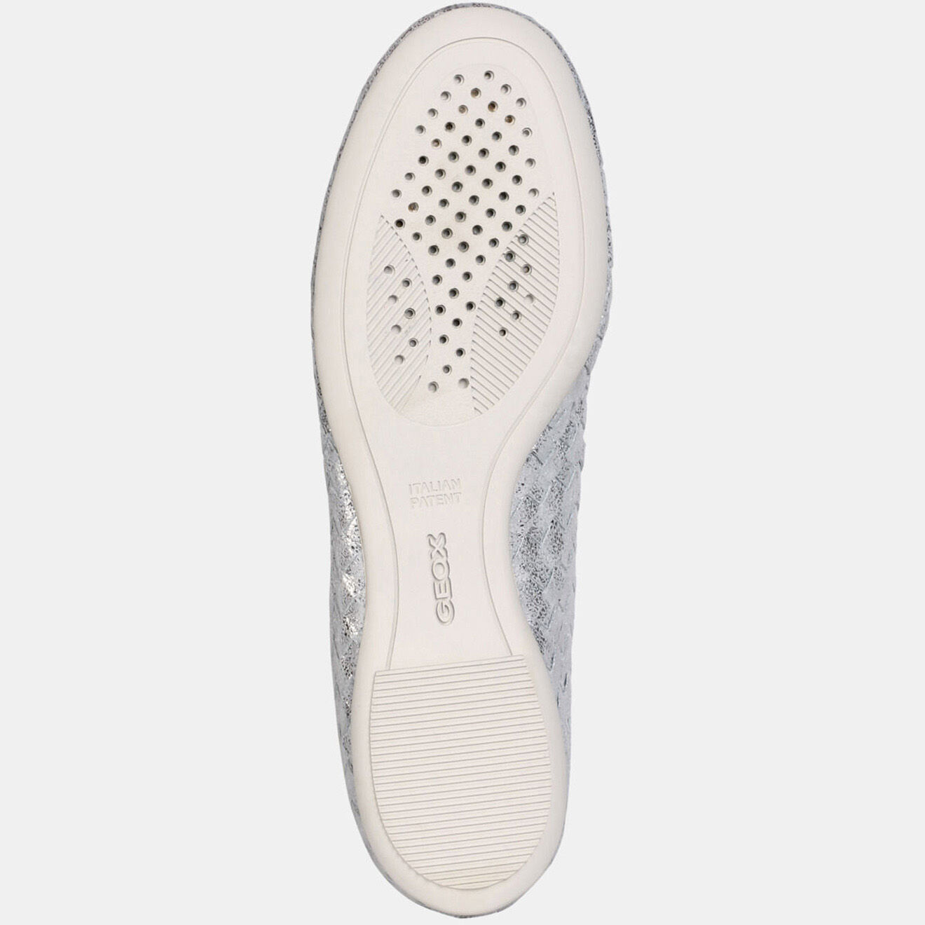 Geox Ballerines en Cuir Palmaria argentées