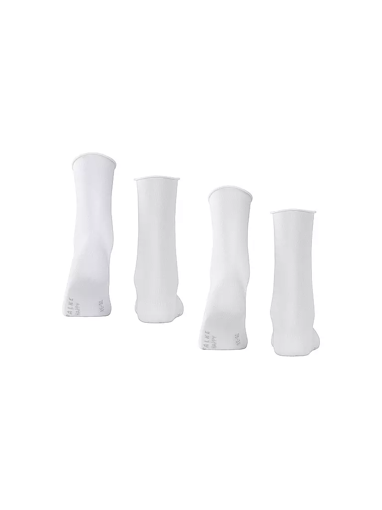 FALKE Happy Socken 2er Pkg white weiss
