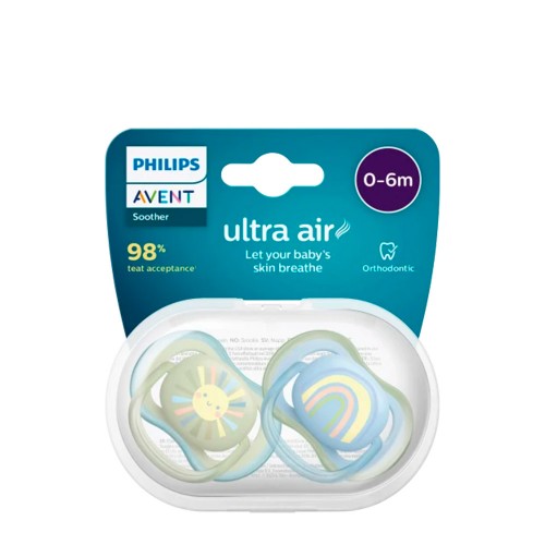 Philips Avent Ultra Air Chupeta Sol e Arco-Íris 0-6m Duo