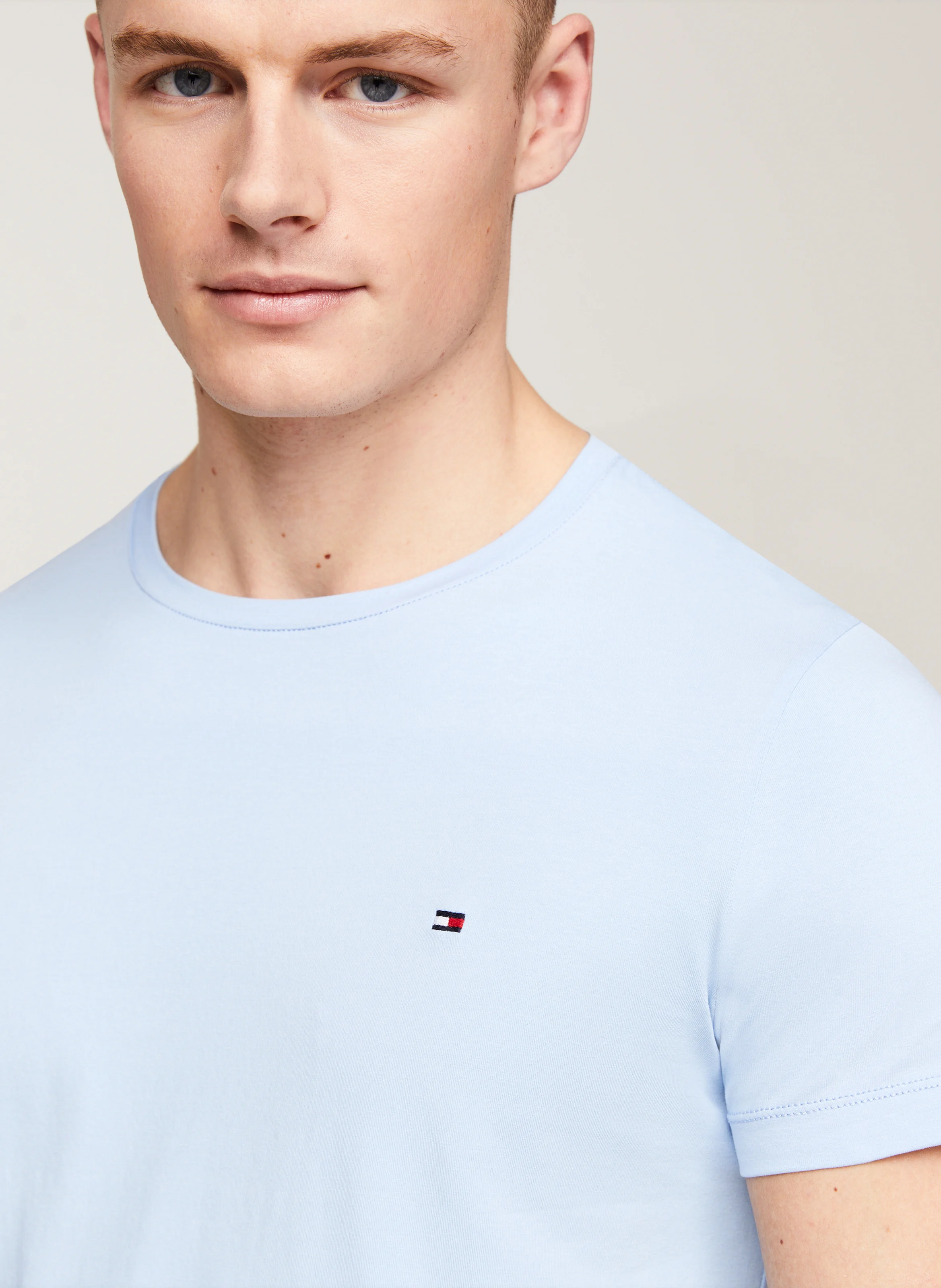Tee-shirt extra slim en coton mélangé | Bleu