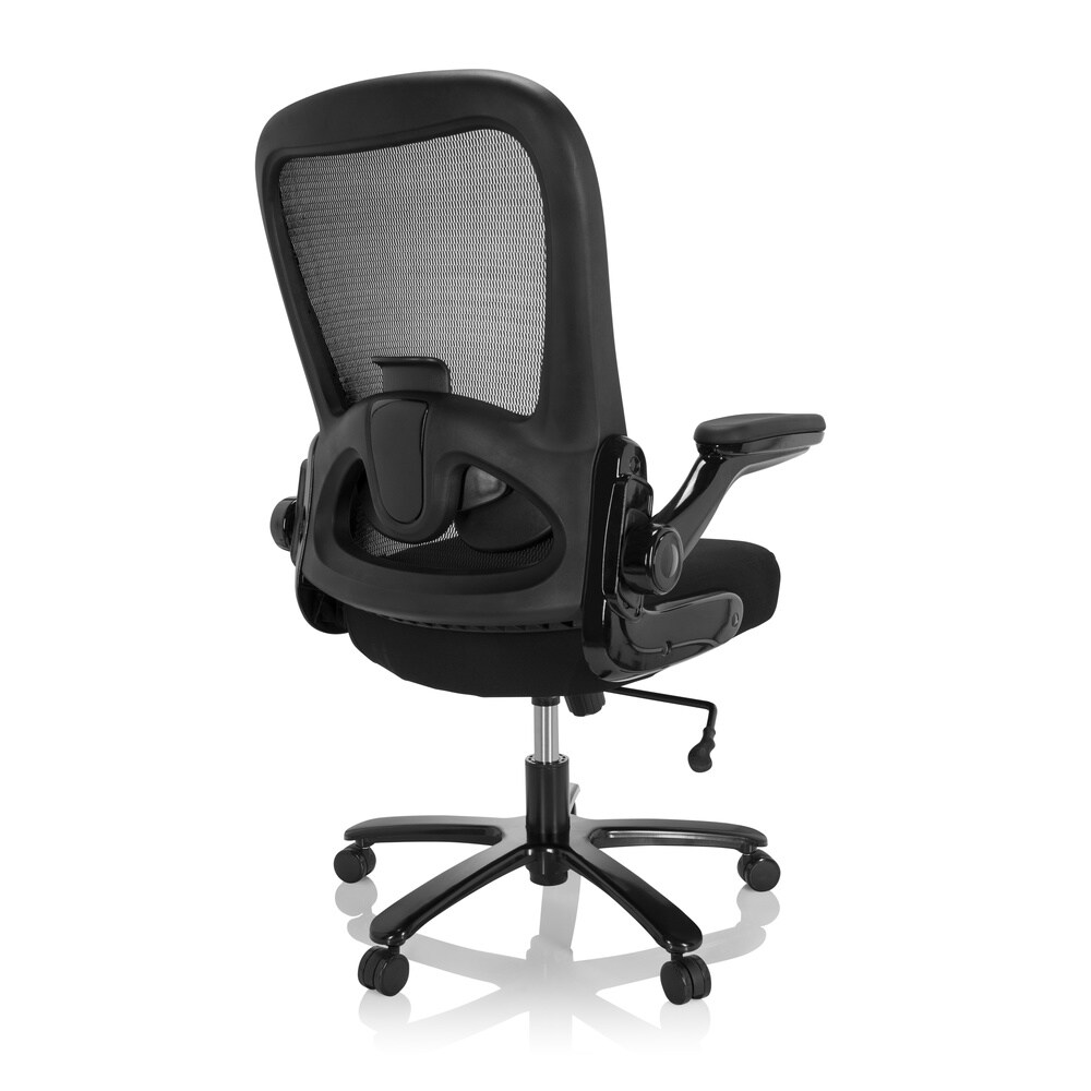XXL Drehstuhl INSTRUCTOR SW I Stoff/Netzstoff mit abklappbaren Armlehnen hjh OFFICE