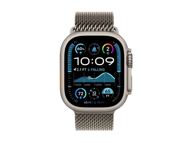 Apple Watch Ultra 2 Natural Titanium Milanese Loop Natural Die robusteste und leistungsfähigste Apple Watch.
