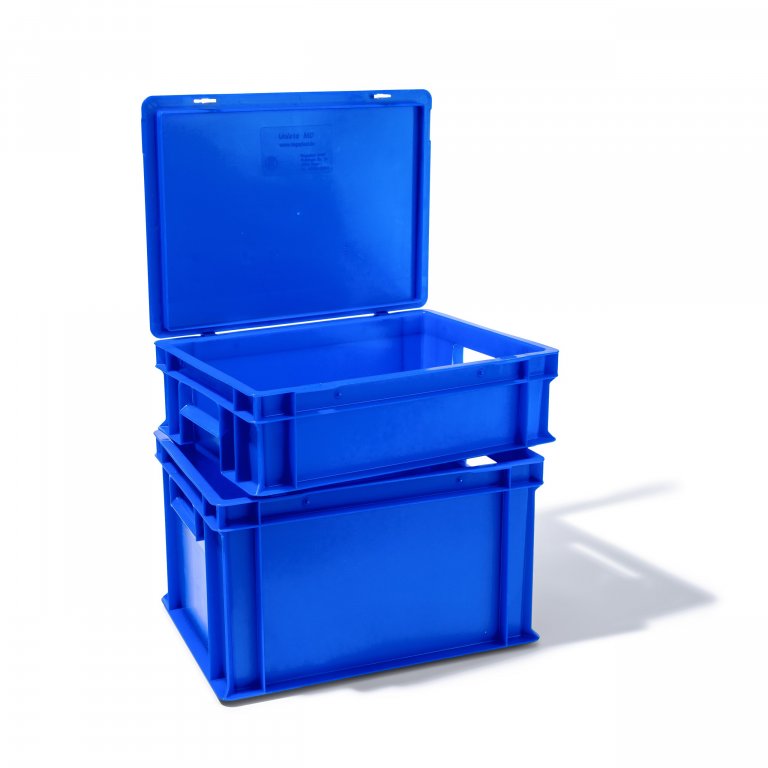 Deckel für Stapelkiste ultramarinblau m. Scharnier