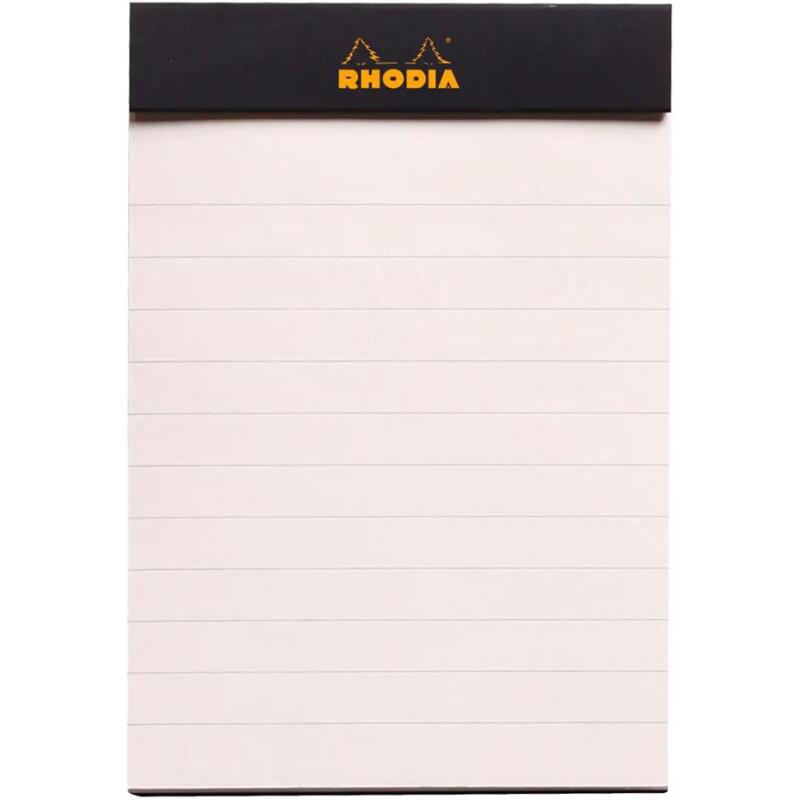Bloc agrafé Rhodia le R N°11 7,2x10,5 cm 70 feuillets ligné 90g - Orange