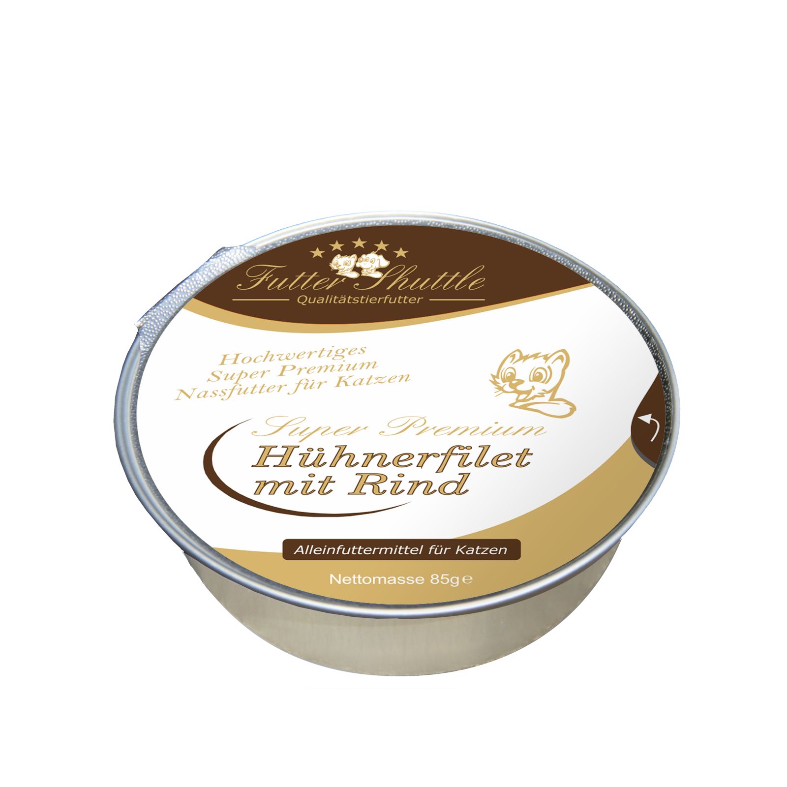 Katzenfutter Nassfutter feinstes Hühnerfilet mit Rind