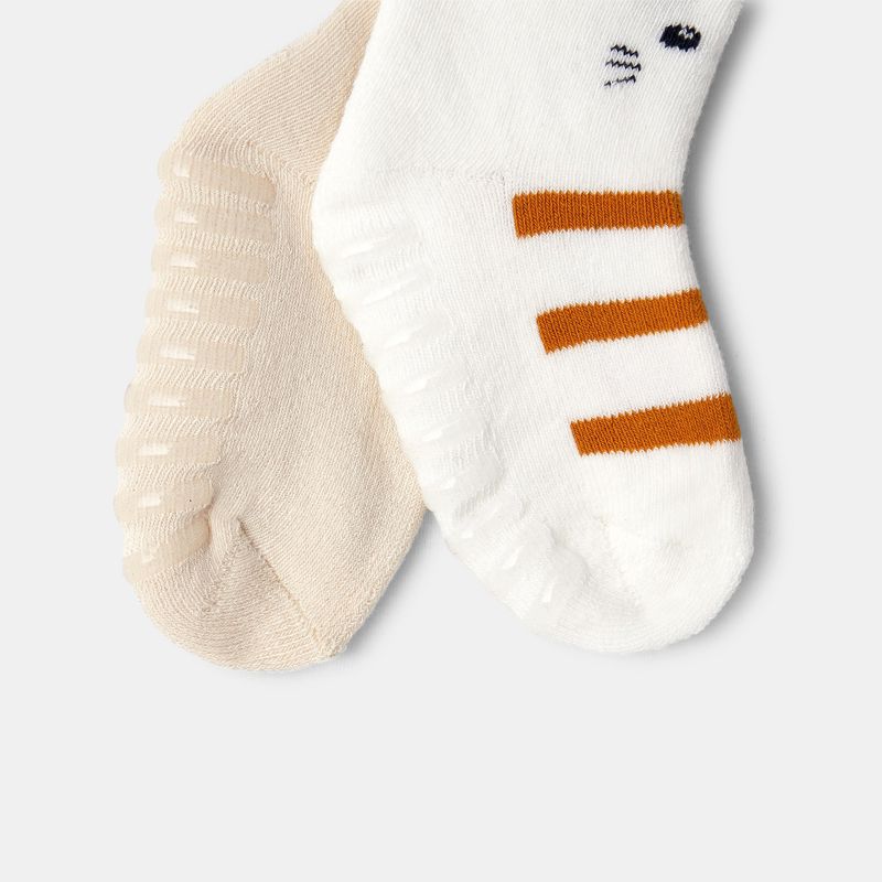 Chaussettes anti-glisse beige bébé fille Beige