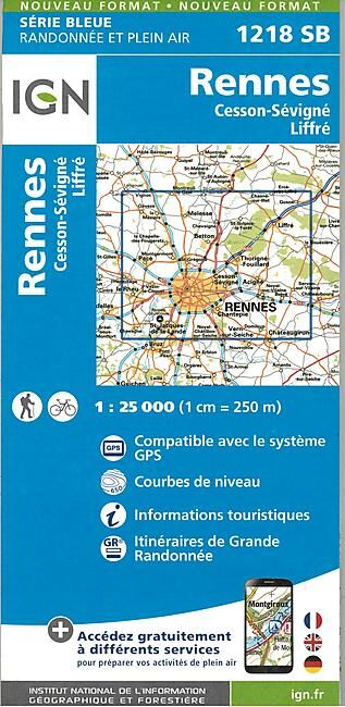 IGN - 1218 SB RENNES CESSON 1 25 000