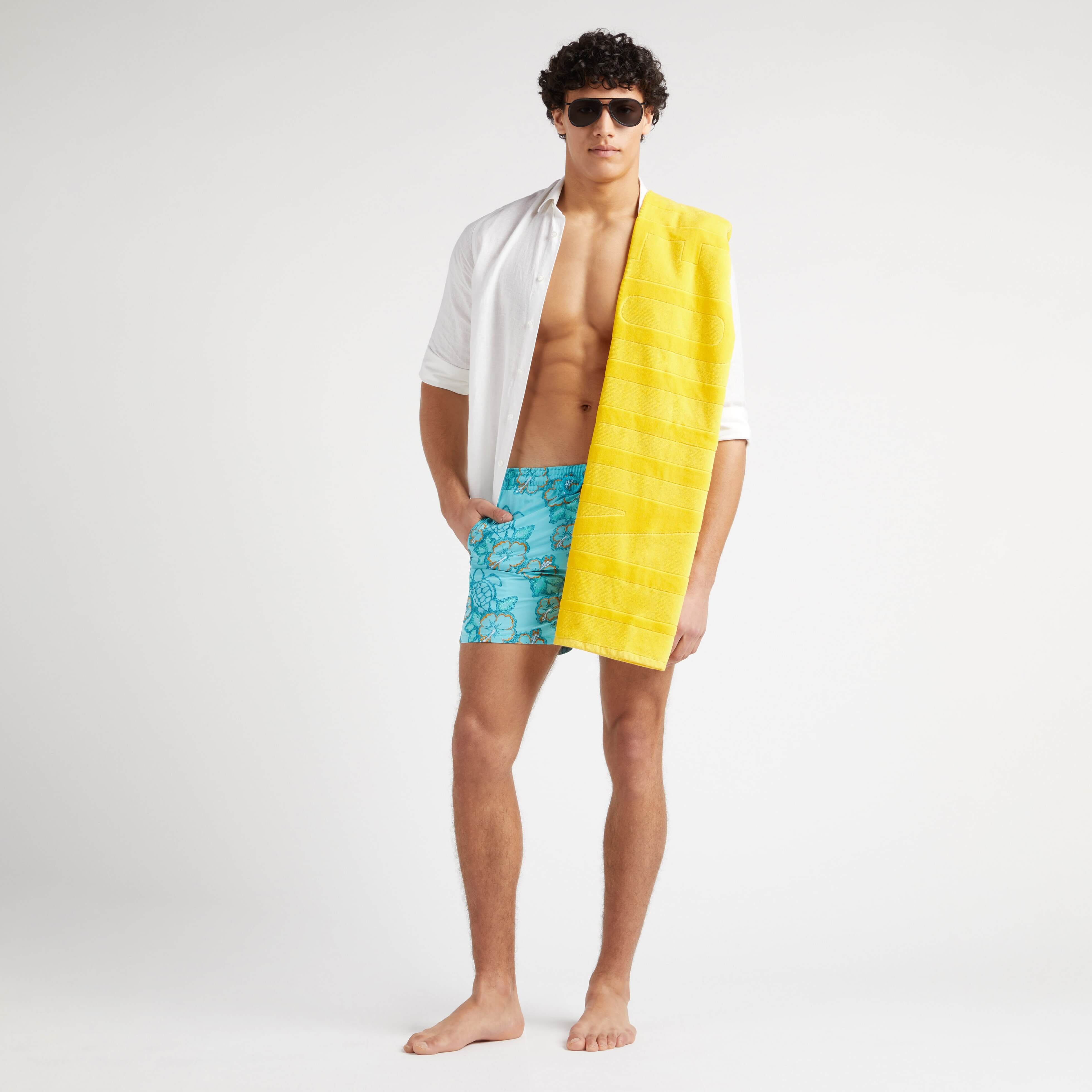 Maillot de Bain Homme Brodé Hibiscus - Edition Limitée
