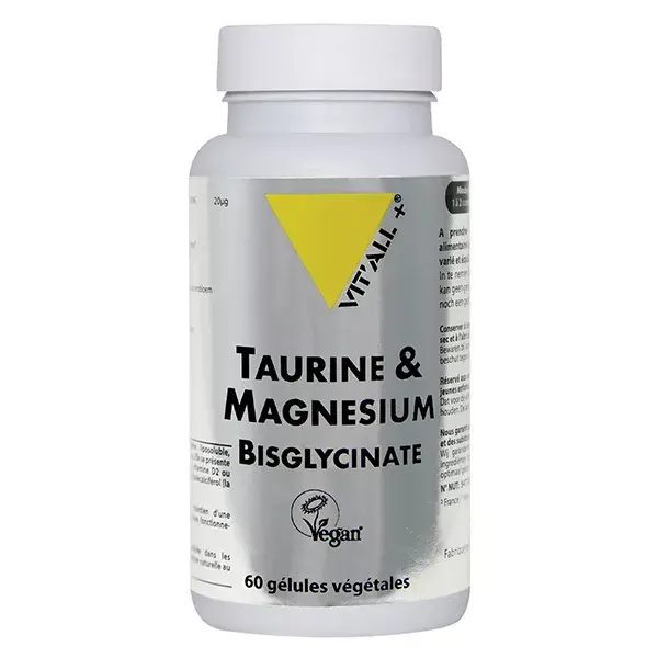 Vit'all+ Taurina e Bisglicinato de Magnésio - 60 cápsulas vegetais