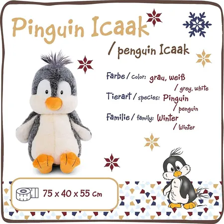 NICI 47266 Pinguin Icaak, 75 cm