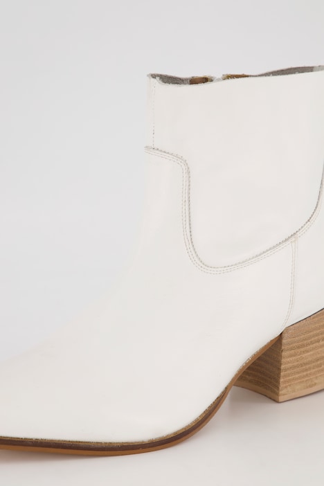 Leder-Cowboystiefeletten, Wechselfußbett, Weite H