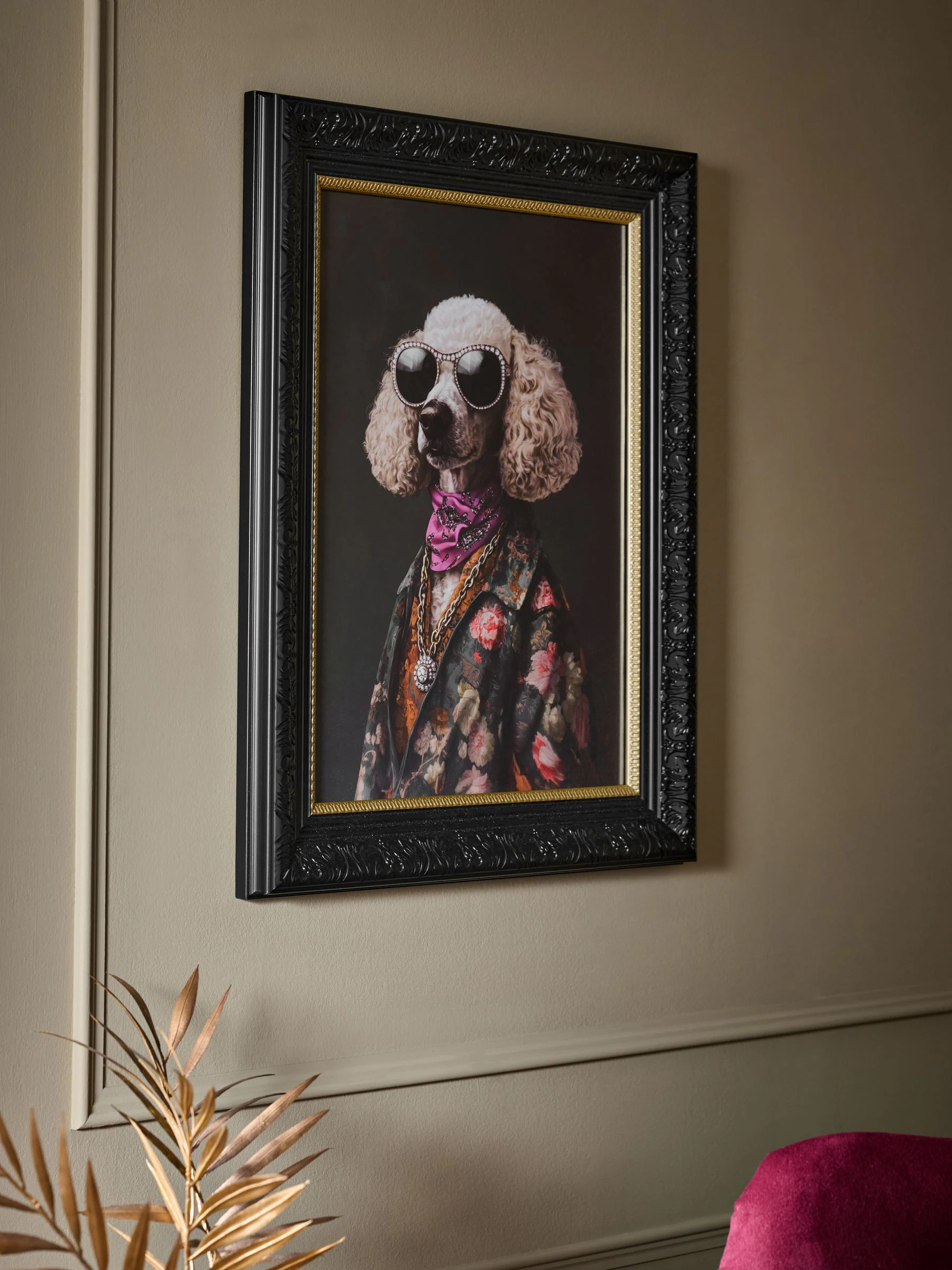 Glamoureus Gekleed Animal Ingelijste Wanddecoratie