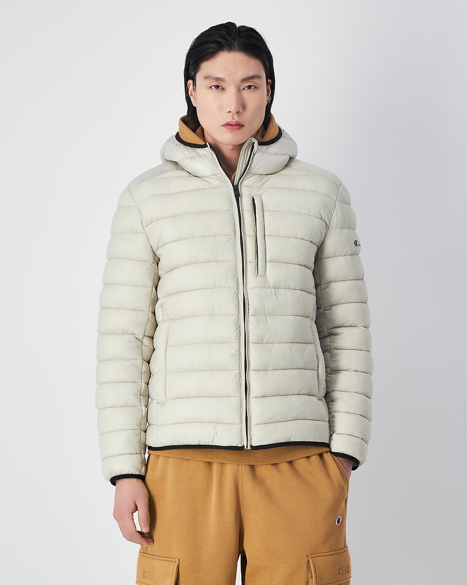 CHAMPION<br>Jaqueta curta de plumas com capuz