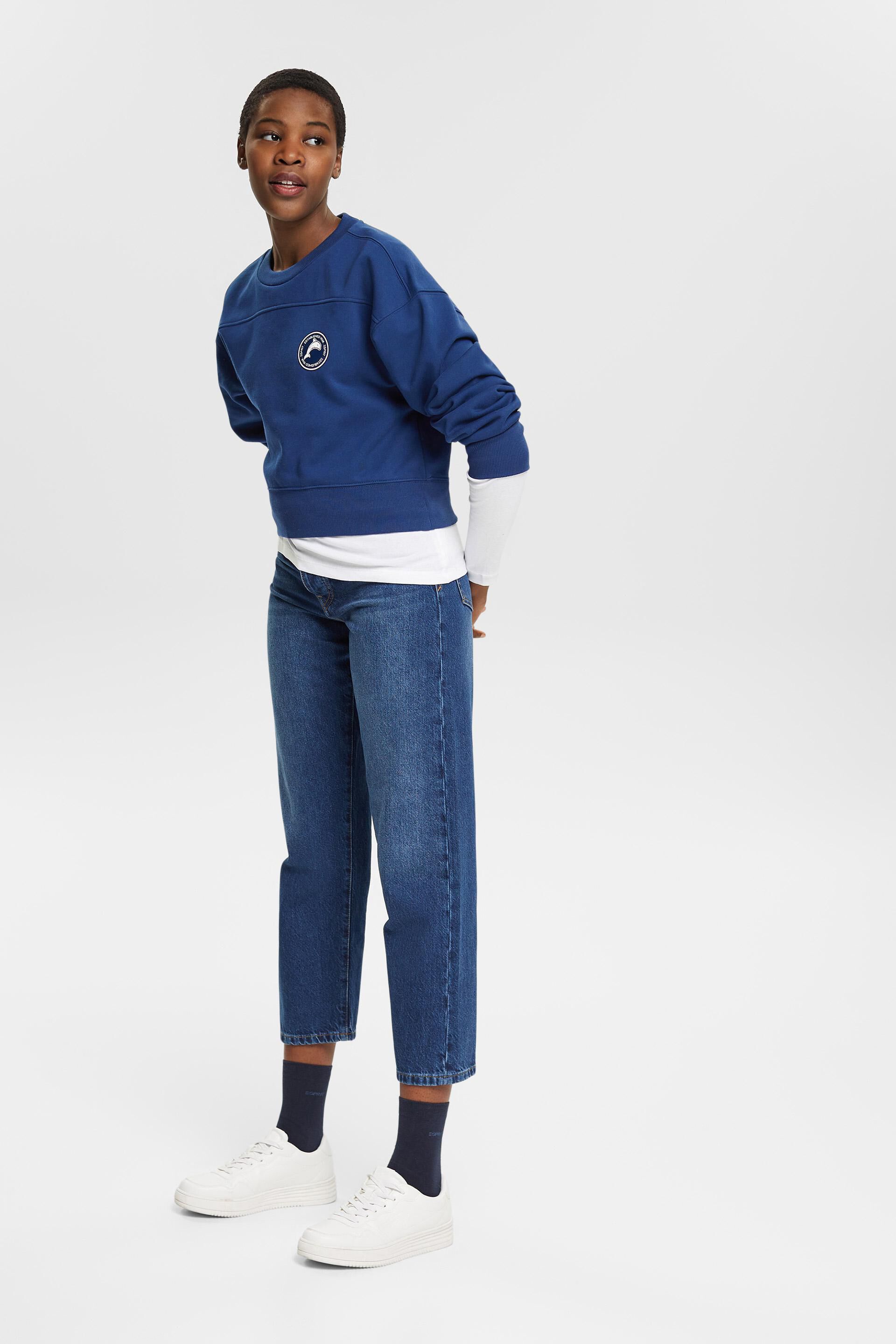 En matière recyclée le sweat-shirt court