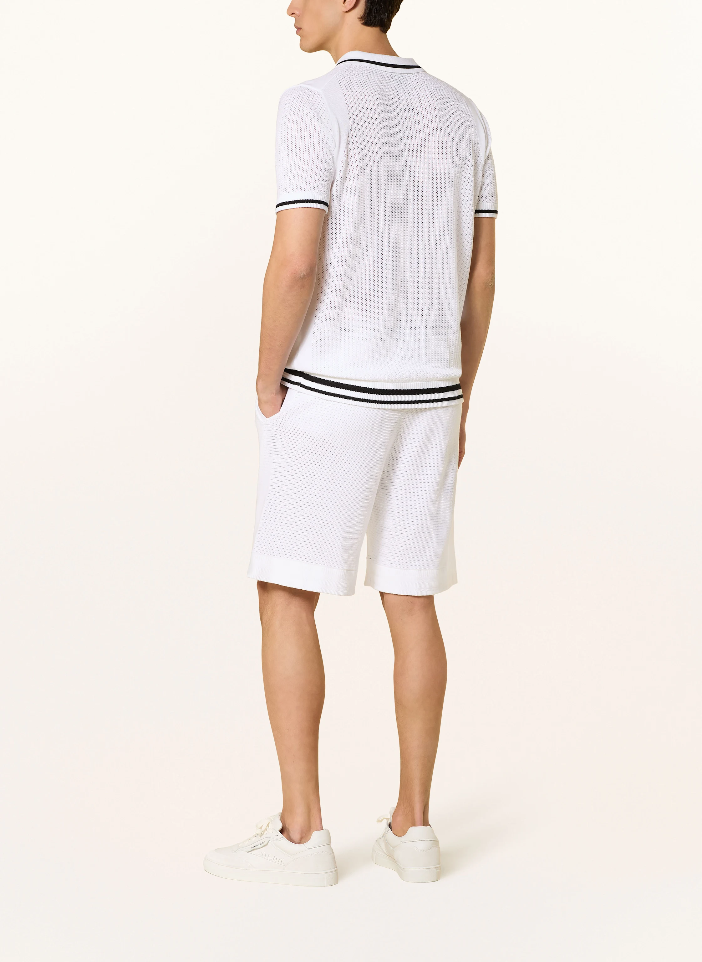 BOSS Strick-Poloshirt MESH HERITAGE