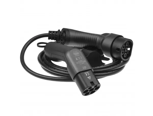 Green Cell ladekabel til elbil type 2 stik - 1 faset, 16A - Optil 3,6 kW - 5 meter
