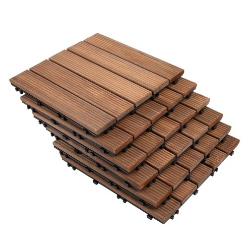 Conjunto de 27 ladrilhos de madeira preta