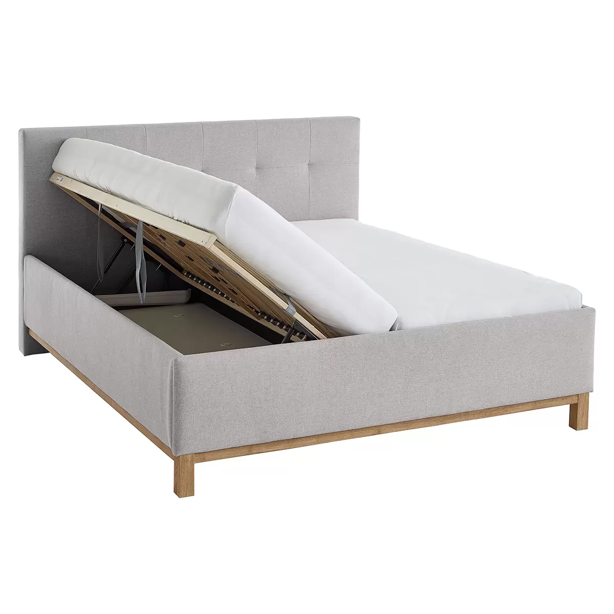 Polsterbett Catania II 180x200 Silber