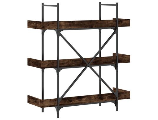 VIDAXL - Bibliothèque à 3 niveaux chêne fumé 100x33x108,5 cm
