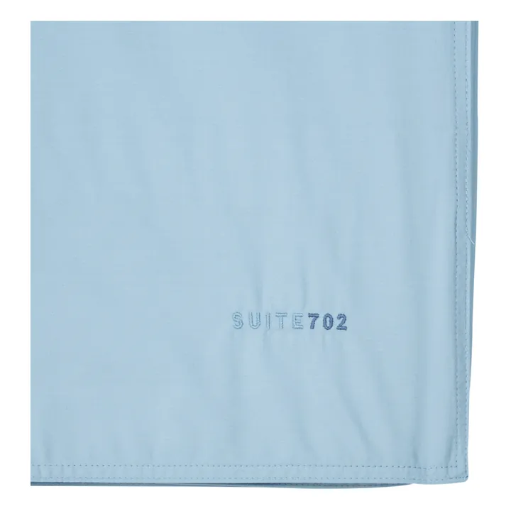 Suite 702 Housse de couette en percale organique | Bleu ciel
